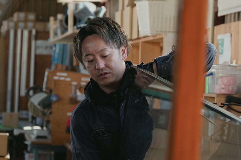 木材加工の様子