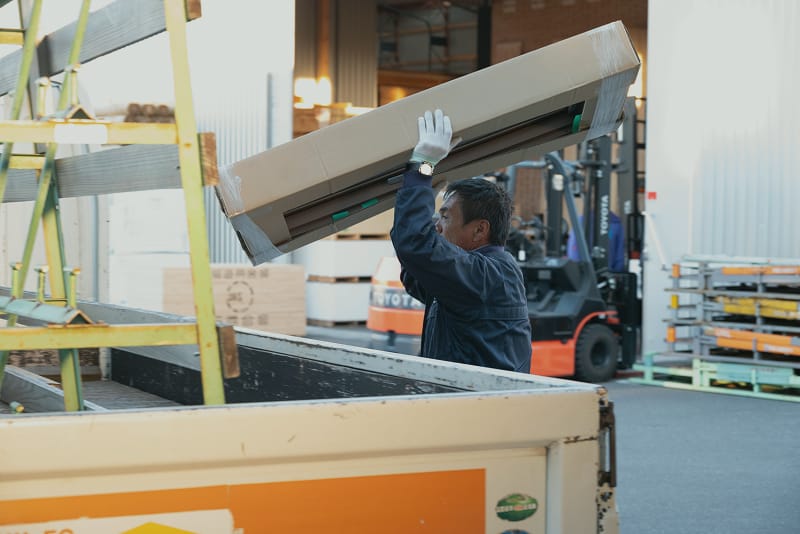 木材加工の様子